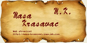 Maša Krasavac vizit kartica